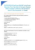 HAZWOPER 40 Final Exam 2026&sol;2027 Actual Exam &vert; Hazardous Waste Operations & Emergency Response OSHA-Compliant Certification with Questions & Answers &vert; Pass Guaranteed - A&plus; Graded