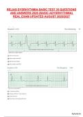 Relias Dysrhythmia Basic Test 35 Questions and Answers 2026&sol;2027 &lpar;Basic A Dysrhythmia&rpar;