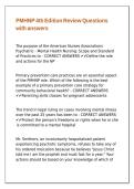 PMHNP 4th Edition Review Questions with answers