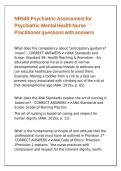 NR548-Psychiatric Assessment for Psychiatric-Mental Health Nurse Practitioner questions with answers&period;