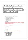 ASE A8 Engine Performance Practice  Exam Questions And Correct Answers  &lpar;Verified Answers&rpar; Plus Rationales 2026  Q&A Instant Download Pdf 