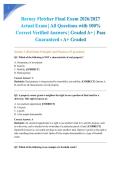 Barney Fletcher Final Exam 2026&sol;2027 Actual Exam &vert; All Questions with 100&percnt; Correct Verified Answers &vert; Graded A&plus; &vert; Pass Guaranteed - A&plus; Graded