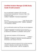 Certified Aviation Manager &lpar;CAM&rpar; Study Guide -3 with answers