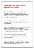 NBAA CAM Study Guide Practice questions with answers