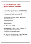 NBAA MANAGEMENT GUIDE QUESTIONS WITH ANSWERS&period;