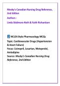 Cardiovascular Pharmacology Test Bank &lpar;100 MCQs&rpar; &vert; ACE Inhibitors&comma; ARBs&comma; Beta-Blockers&comma; CCBs &vert; NCLEX-Style Nursing Exam Prep &vert; Mosby&rsquo;s Canadian Drug Reference Aligned