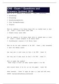 CNS - Exam 1 Questions and Answers Updated 2026