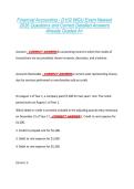Financial Accounting - D102 WGU Exam Newest  2026 Questions and Correct Detailed Answers  Already Graded A&plus; 