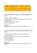 M100 COMMUNITY ASSOCIATION MANAGEMENT Exam Questions and Answers with Rationales Latest Version