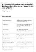 ATT Comp Test &lpar;FC&rpar; Exam &vert;&vert; 2026 &lpar;Actual Exam&rpar; Questions with verified Answers &lpar;Latest Update 2026&rpar; UPDATE&excl;&excl;