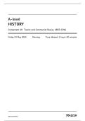 AQA MERGED QUESTION PAPER AND MARK SCHEME 2025 A-level HISTORY 7042&sol;1H Component 1H Tsarist and Communist Russia&comma; 1855&ndash;1964 