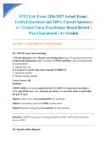 FITZ Exit Exam 2026&sol;2027 Actual Exam &vert; Verified Questions and 100&percnt; Correct Answers &vert; A&plus; Graded Nurse Practitioner Board Review &vert; Pass Guaranteed - A&plus; Graded