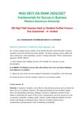 WGU D072 FUNDAMENTALS FOR SUCCESS IN BUSINESS OA EXAM 2026&sol;2027 &vert; 300 High-Yield Question Bank &vert; Detailed Verified Answers &vert; Western Governors University &vert; Pass Guaranteed - A&plus; Graded