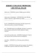 JERSEY COLLEGE MEDSURG 1 RN FINAL EXAM QUESTIONS AND ANSWERS 2026