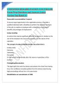 CERTIFIED REHABILITATION COUNSELOR Exam Prep Questions and Answers Latest Version Top Rated A&plus;