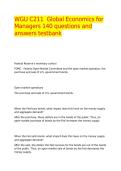 WGU C211  Global Economics for Managers 140 questions and answers testbank