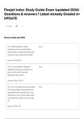 Flexjet Indoc Study Guide Exam &lpar;updated 2026&rpar; Questions & Answers &vert; Latest Already Graded A&plus; UPDATE
