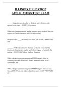 ILLINOIS FIELD CROP  APPLICATORS TEST EXAM QUESTIONS AND ANSWERS 2026