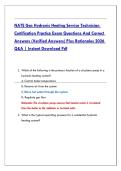 NATE Gas Hydronic Heating Service Technician Certification Exam 2026 &ndash; Complete Practice Questions & Verified Answers for HVAC Success