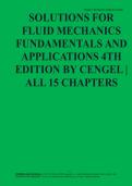 Solutions for Fluid Mechanics Fundamentals and Applications 4th Edition by Cengel &vert; All 15 Chapters Covered