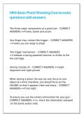 NRA Basic Pistol Shooting Course exam questions with answers