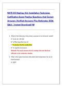 NATE Oil Heating &lpar;Air&rpar; Installation Technician Certification Exam 2026 &ndash; Complete Practice Questions & Verified Answers with Rationales