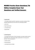 MCHES Practice Exam Questions&vert; 7th Edition Complete Exam Test Questions and Verified Answers 