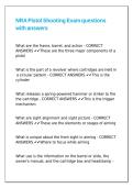 NRA Pistol Shooting Exam questions with answers&comma;