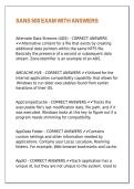 SANS 500 EXAM WITH ANSWERS