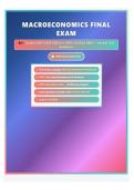 Macroeconomics Final Exam  85&plus;&lpar;Latest  Edition&rpar; 100&percnt; Verified Q&A &plus; Answer Key Solutions