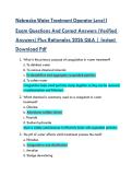 Nebraska Water Treatment Operator Level I Exam 2026 &ndash; Complete Practice Questions & Verified Answers for Certification Success