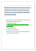Nevada General Engineering Contractor &lpar;Class A&rpar; Exam 2026 &ndash; Complete Practice Questions & Verified Answers with Rationales