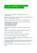 CSMLS SAFETY- HAZARDS EXAM QUESTIONS AND ANSWERS
