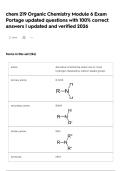 chem 219 Organic Chemistry Module 6 Exam Portage updated questions with 100&percnt; correct answers &vert; updated and verified 2026