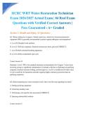 IICRC WRT Water Restoration Technician Exam 2026&sol;2027 Actual Exam &vert; 84 Real Exam Questions with Verified Correct Answers &vert; Pass Guaranteed - A&plus; Graded