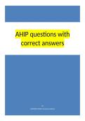 AHIP questions with correct answers