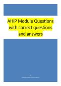 AHIP Module Questions with correct questions and answers