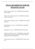 TEXAS ROADHOUSE SERVER  TRAINING EXAM QUESTIONS AND ANSWERS 2026