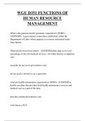 WGU D351 FUNCTIONS OF  HUMAN RESOURCE  MANAGEMENT  QUESTIONS AND ANSWERS 2026