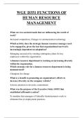 WGU D351 FUNCTIONS OF  HUMAN RESOURCE  MANAGEMENT QUESTIONS AND ANSWERS 2026