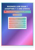 Business Law Exam 1 &lpar;Chapters 1-5 and Ethics&rpar; 70&plus;&lpar;Latest 2025-2026 Edition&rpar; 100&percnt; Verified Q&A &plus; Answer Key Solutions