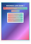 Business Law Exam 1 130&plus;&lpar;Latest 2025-2026 Edition&rpar; 100&percnt; Verified Q&A &plus; Answer Key Solutions
