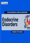 Saunders Med-Surg Endocrine Test Bank Updated Latest Comprehensive Study Resource with Multiple Choice Questions Answers and Rationales Covering Endocrine Disorders Pathophysiology Nursing Interventions and Patient Care for Academic and Clinical Success 2