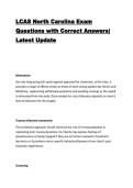 LCAS North Carolina Exam Questions with Correct Answers Answers&vert; Latest Update