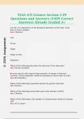 TEAS ATI Science Section 2 PP  Questions and Answers &lpar;100&percnt; Correct  Answers&rpar; Already Graded A&plus; 