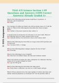 TEAS ATI Science Section 3 PP  Questions and Answers &lpar;100&percnt; Correct  Answers&rpar; Already Graded A&plus; 