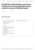 PN 4006 FINAL EXAM Questions and Answers &lpar;Verified Answers&rpar; Study Guide &lpar;latest version verified for accuracy&rpar; &vert; 20252026 Latest&excl;&excl;