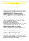 COM3701&colon; MARKETING COMMUNICATION COMPLETE EXAM QUESTIONS AND 100&percnt; VERIFIED ANSWERS &lpar;2026&sol;2027&rpar;