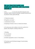 FIN-350 PRACTICE PAPER 2026 COMPLETE QUESTIONS AND SOLUTIONS GRADED A&plus;