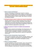 HMEMS80 RESEARCH METHODOLOGY LATEST EXAM QUESTIONS AND SOLUTIONS - VERIFIED ANSWERS 2026&sol;2027